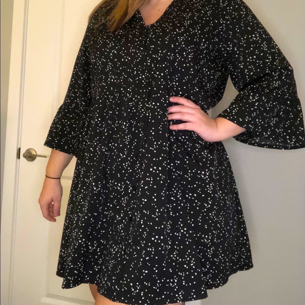 Black and White Polka Dot Dress